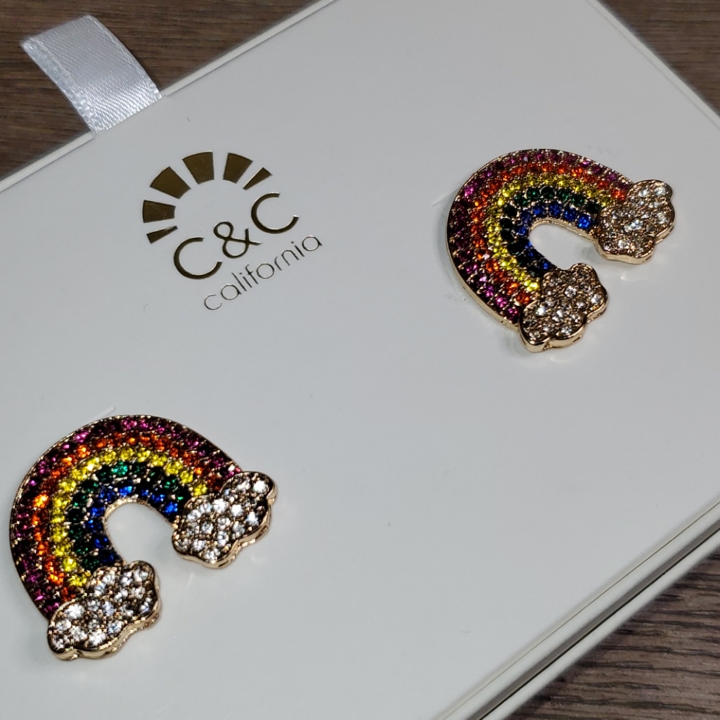 CC California Rainbow Cloud Earrings 8$